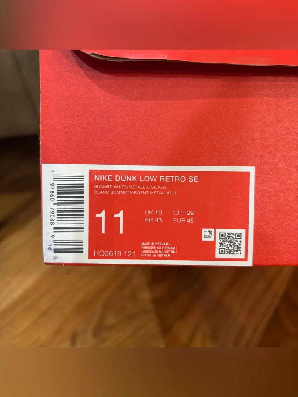 NIB Nike Dunk Low SE Winter Storm Men's White Sports Sneaker HQ3619-121 Size 11